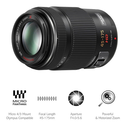 Panasonic Lumix G X Vario PZ 45-175mm f/4-5.6 ASPH. POWER O.I.S. Lens