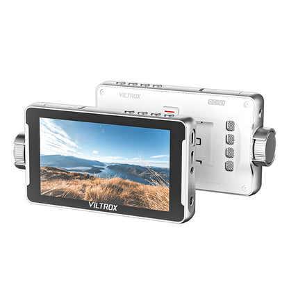 Viltrox DC-V1 5.5" On-Camera IPS Touchscreen Video Camera Monitor with 4K 60Hz, 1920 x 1080 Resolution, HDMI Input / Output, 3D LUTs, USB Type-C Power, Built-in  Magement Tools and L-Series Battery for Content Creation