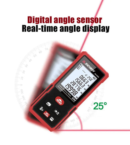 Sndway SW-DS50 Laser Rangefinder Distance Meter 50M with STM32 Chip 60 Degree Angle Sensor Backlight Supports and Waterproof