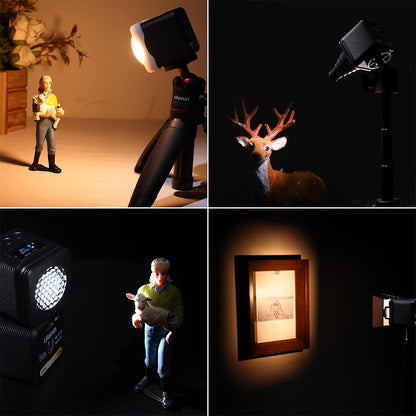 [CLEARANCE] Ulanzi L2 RGB COB Magnetic Mini Cube Video Light with LCD Screen, 1/4" Screw Mount, Dual Cold Shoe for Photography & Videography | 2878
