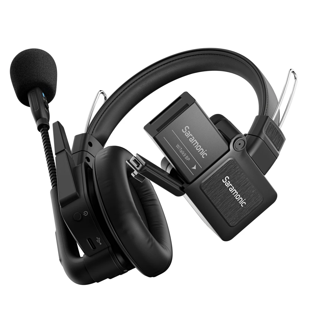Saramonic WiTalk9 6S Wireless 6 Person Audio FDX Full Duplex Audio Intercom System 1 Master 5 Remote Headsets with Max 1640ft (500m) Wireless Range
