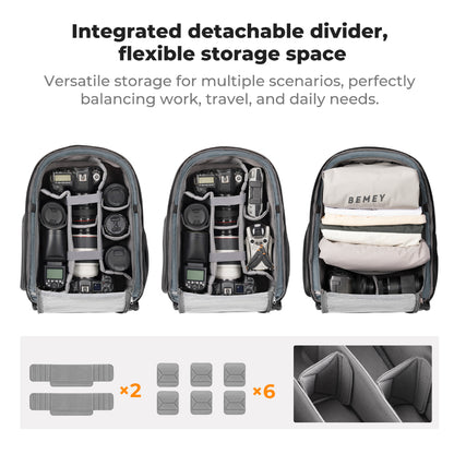 K&F Concept Multifunctional Large DSLR Camera Backpack for Travel Outdoor Photography