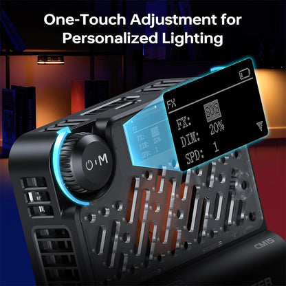 [CLEARANCE] ZHIYUN CINEPEER CM15 RGB LED Mini Video Fill Light with Rechargeable Battery, Creative Lighting Effects, 1/4" Clip & Cold Shoe Adapter for On-Camera & Smartphone Mounting, Studio Lighting, Photography, Filmmaking, Vlogging & Live Steaming