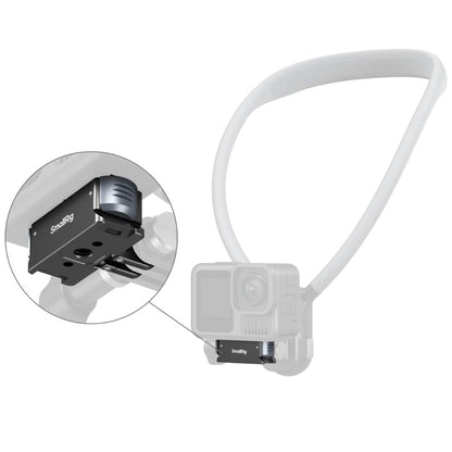 SmallRig QR Quick Release Adapter Mount for GoPro HERO13 Black Action Camera with Folding 2-Prong Base, 1/4"-20 Mounting Threads, Non-Slip Silicone Pads | 5437