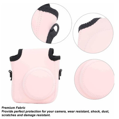 [CLEARANCE] Pikxi Soft Fujifilm Instax Mini 12 Camera Case Bag with Padded Inner Lining, Waterproof Neoprene Surface, and Shoulder Carrying Strap - Purple