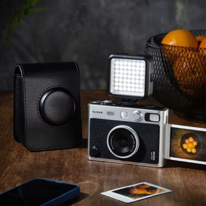 [CLEARANCE] Pikxi Portrait & Landscape Style Sling Bag Leather Case for Fujifilm Instax Mini EVO - Horizontal Silver