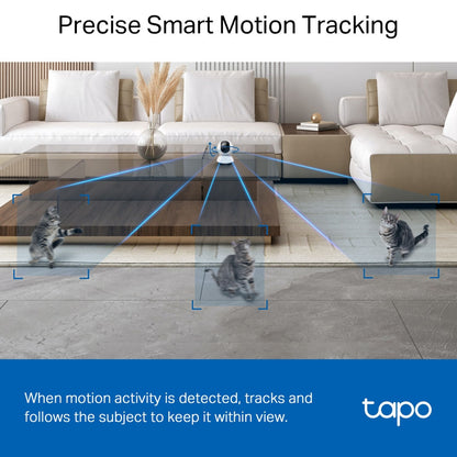 TP-Link Tapo C222 / C220 2K QHD / C200C 1080p Full HD Home CCTV WIFI Camera with 360° Pan / 114° Tilt, Night Vision, Smart AI Motion Detection, 2-Way Audio and 512GB MicroSD Slot for Home Security
