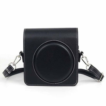Pikxi Fujifilm Instax Square SQ40 / SQ6 / SQ1 Protective Leather Camera Case Bag with Shoulder Strap and Detachable Top Cover