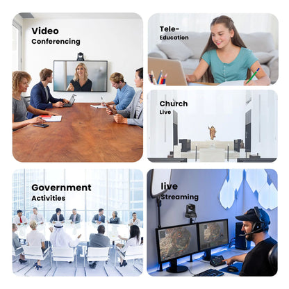 Tenveo TEVO-NV20 Series HD 1080P USB Video Conference PTZ Camera Plug and Play with 350 / 90 Degree Pan and Tilt, 20x Optical Zoom and IR Remote Control for Meetings and Livestreaming