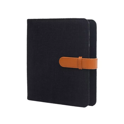 Pikxi Simple Design 288 Pocket Linen Photo Album Book for Instax Mini 12/11/EVO/Liplay Film with Leather Strap - Available in Black, Blue, Green, and Orange Colors