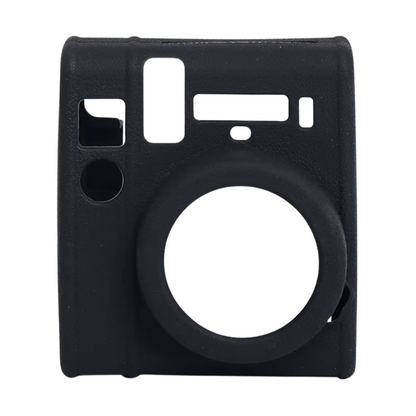 Pikxi Soft Silicone Protective Case Leather Style for FUJIFILM Instax Mini 40 Instant Film Camera Wear & Drop Resistant with Precise Cutout Holes | Black Dark Blue Green