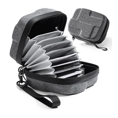 K&F Concept 10-Pocket Camera Lens Filter / Adapter Carry Pouch Bag Shockproof Thick Padding with Detachable Wrist Strap
