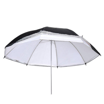 Pxel UM-BWS108 43"/108cm Studio Photography Soft Translucent/Black Silver Reflector 2in1 Double-Layer Umbrella For Studio Flash Strobe