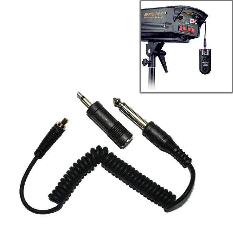 Yongnuo LS-PC635 Connector Sync cable 6.35mm + 3.5mm Adapter for Yongnuo RF603 YN622II RF605 & Studio Flash Strobes