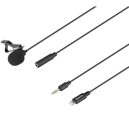 [CLEARANCE] Boya BY-M2 Lavalier Microphone for IOS Apple 11 Pro Max XS Max XR 8 7 Plus iPad 6 5 Pro Air mini 4 3 2 iPod Touch 3.5mm to Lightning