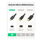UGREEN FHD 4K 60Hz Micro 2.0 HDMI Male to HDMI 2.0 Male Gold-Plated Video Cable with 3D Vision Support (Available in 1M, 1.5M, 2M, 3M) |