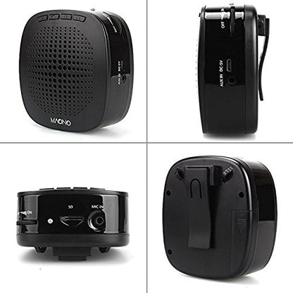 [CLEARANCE] Maono AU-C03 C03 Portable Rechargeable Voice Amplifier with Wired Headband Microphone, Speaker and Waistband, Support MP3/TF/SD Card and Aux-in Black