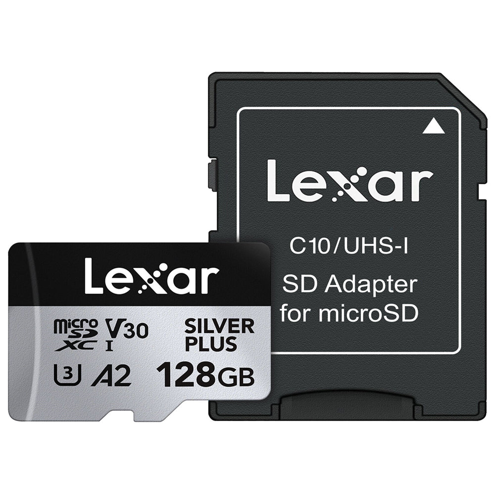 Lexar Professional SILVER PLUS microSDXC V30 A2 U3 UHS-I Memory Card | 512GB / 256GB / 128GB / 64GB