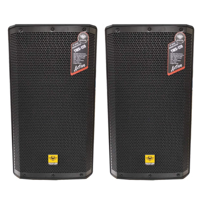 KEVLER TWS Series 12" / 15" 800W 2-Way Active Loudspeaker (PAIR) with Built-in Class D Amplifier, High-Pass Filter, DSP Preset Modes, Bluetooth Function, Built-In USB Port, SD Card Slot and Multiple Handles TWS-12D TWS-15D