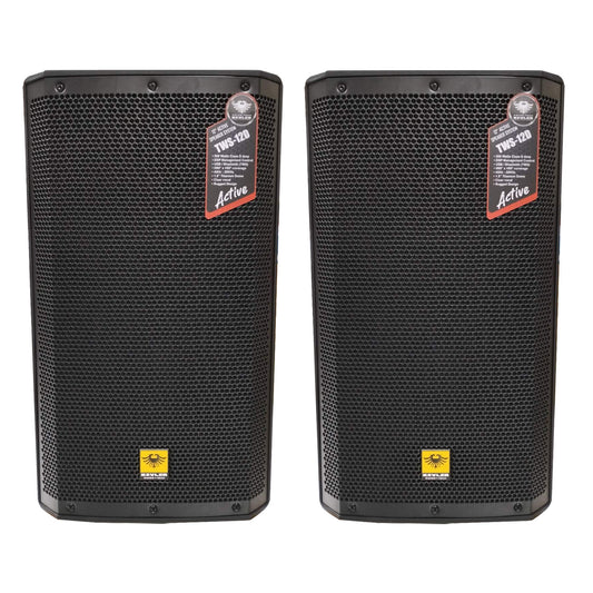 KEVLER TWS Series 12" / 15" 800W 2-Way Active Loudspeaker (PAIR) with Built-in Class D Amplifier, High-Pass Filter, DSP Preset Modes, Bluetooth Function, Built-In USB Port, SD Card Slot and Multiple Handles TWS-12D TWS-15D