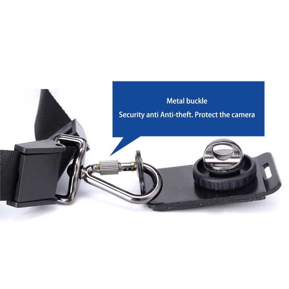 Pxel AA-CS1 Black Single Quick Rapid Camera Shoulder Neck Strap Belt Sling for Canon Nikon Sony Pentax Olympus Panasonic DSLR
