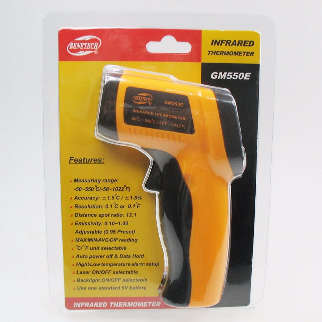 [CLEARANCE] Benetech GM550E Non Contact Thermometer Laser Temperature Gun Infrared Thermometer -50° to 550° Celcius