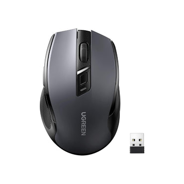 [CLEARANCE] UGREEN 2.4G Wireless Mouse Quiet Silent Click with Max 15m Operational Range, Ergonomic Design with 6 Buttons, Up to 4000 DPI, USB Receiver Dongle for Laptop, PC Desktop Computer Windows 7/8.1/10/11, macOS, Linux, Chrome OS