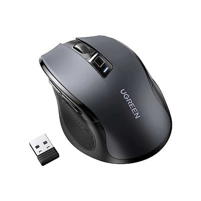 [CLEARANCE] UGREEN 2.4G Wireless Mouse Quiet Silent Click with Max 15m Operational Range, Ergonomic Design with 6 Buttons, Up to 4000 DPI, USB Receiver Dongle for Laptop, PC Desktop Computer Windows 7/8.1/10/11, macOS, Linux, Chrome OS