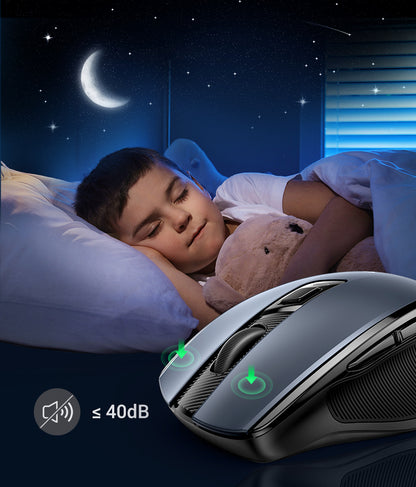 [CLEARANCE] UGREEN 2.4G Wireless Mouse Quiet Silent Click with Max 15m Operational Range, Ergonomic Design with 6 Buttons, Up to 4000 DPI, USB Receiver Dongle for Laptop, PC Desktop Computer Windows 7/8.1/10/11, macOS, Linux, Chrome OS