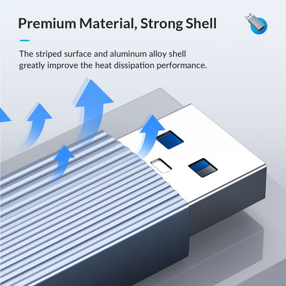 ORICO AH-AC10 USB3.1 to Type-C OTG Adapter Dongle with 10Gbps Fast Data Transfer Rate, 5V 3A Charging Aluminum Alloy