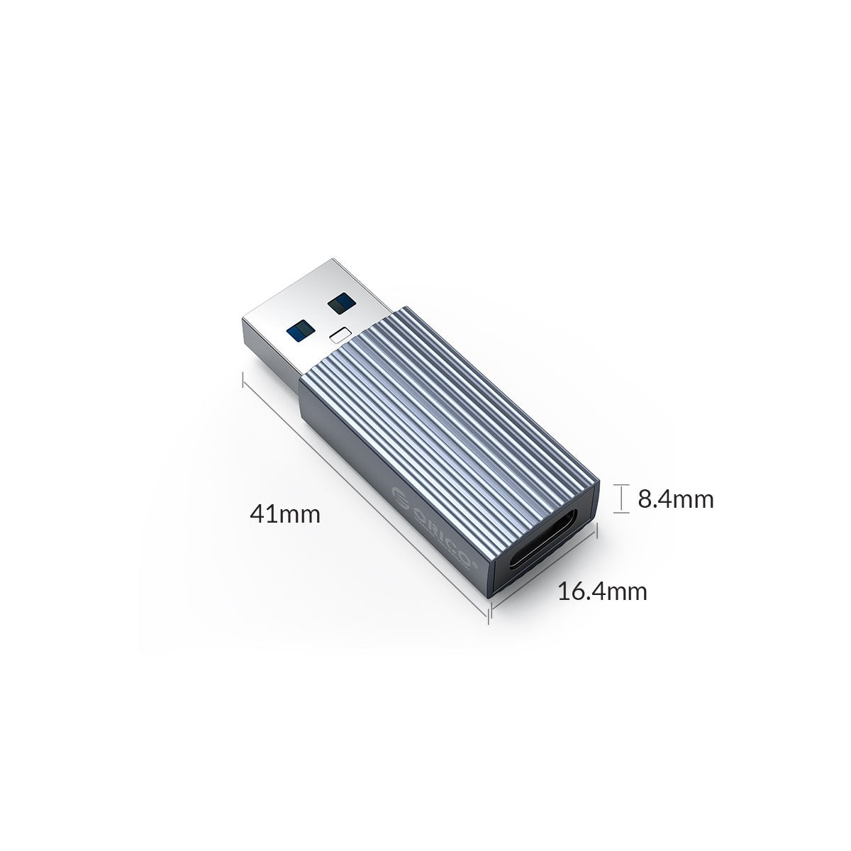 ORICO AH-AC10 USB3.1 to Type-C OTG Adapter Dongle with 10Gbps Fast Data Transfer Rate, 5V 3A Charging Aluminum Alloy