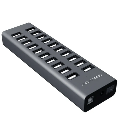 ACASIS H037 20-Port USB 2.0 Hub Splitter Docking Station with 480Mbps High Speed Data, 12V External DC Input, 7.5A Power Fast Charging for PC Laptop and Other Peripherals
