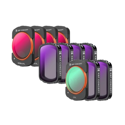 K&F Concept Nano-X Series Set DJI Osmo Pocket 3 HD Optical Glass Neutral Density & ND Polarizing Lens Filters with Magnetic Frame and Multi-Layer Nano Coating - Hybrid ND8/PL+ND16/PL+ND32/PL+ND64/PL or ND4+ND8+ND16+ND32