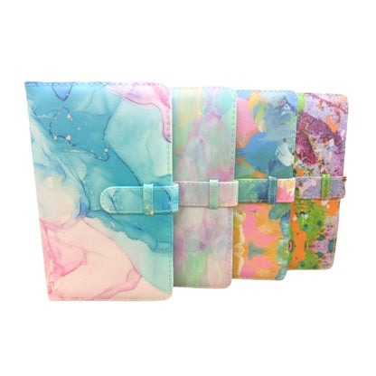 [CLEARANCE] Pikxi 96 Pockets Beautiful Colorful Artistic Painted Style Photo Album with Slip On Cover Latch for Fujifilm Instax Mini Instant Camera - Pink Tie-Dye