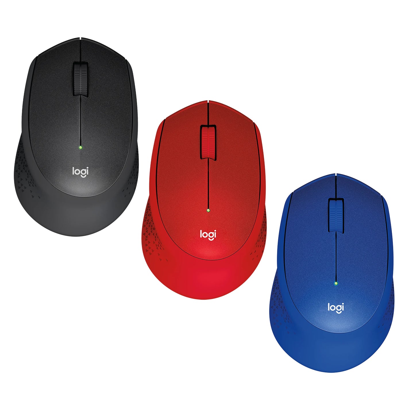 Logitech M331 2.4GHz Silent Plus Wireless Mouse with 1000 DPI USB Nano Receiver for PC, Mac & Laptop (Blue, Black, Red)