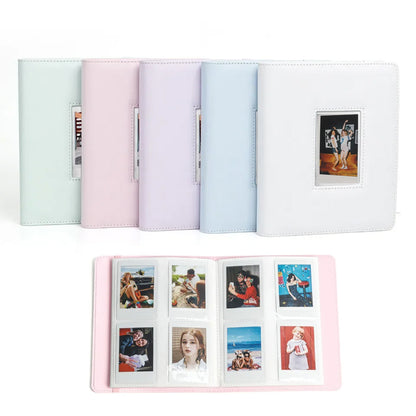 Pikxi AM288 288 Pockets PU Leather Photo Album for Fujifilm Instax Mini Instant Film Cameras - Available in Blossom Pink, Pastel Blue, Lilac Purple, Off White, Mint Green, Black and Brown