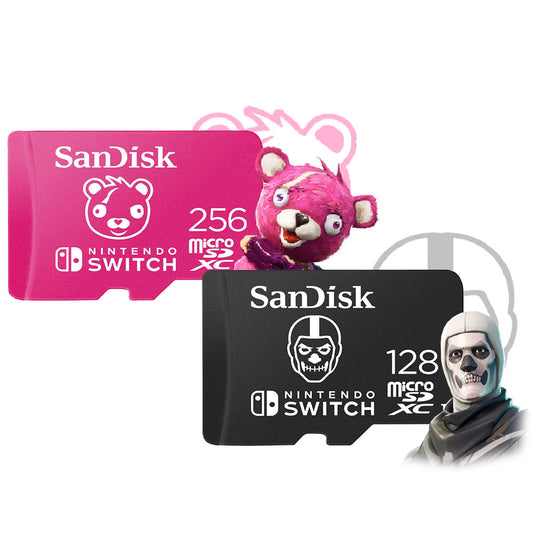 SanDisk MicroSDXC SDSQXAO 128GB 256GB Fortnite Edition SDXC UHS-I Class 10 Micro SD Memory Card Nintendo Switch Licensed with 100MB/s Read Speed