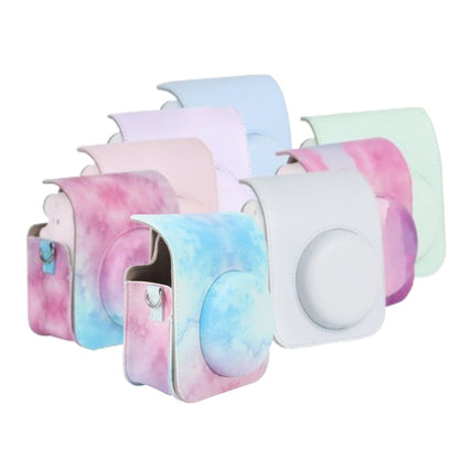 [CLEARANCE] Pikxi BMP12 Fujifilm Instax Mini 12 PU Leather Soft Silicone Protective Camera Case Bag with Shoulder Strap (Lilac Purple)