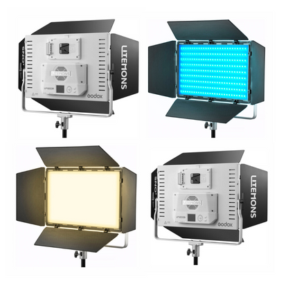 Godox LiteMons LP1200 Series Bi-Color / RGB LED Light Panel with 2800-6500K / 1800-10,000K CCT, Optiol V-Mount Battery Power, Onboard & App Control for Live Streaming, Vlogging, Video Content Creation & Studio Lighting | LP1200BI LP1200R