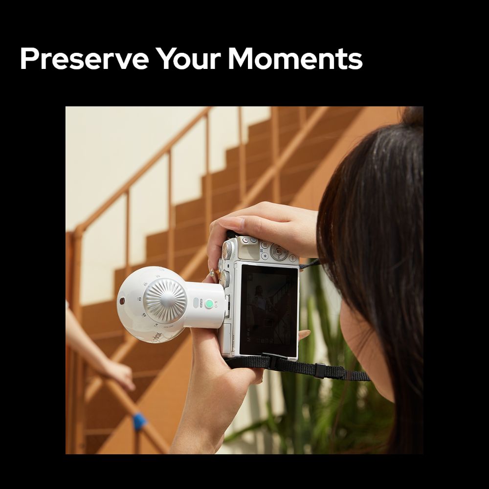Godox Lux Elf Retro Vintage-Style Camera Flash with GN 19.7', Output Power Selection Dial, and Up to 400 Flashes on Full Charge for Photography