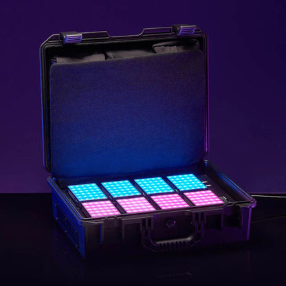 Godox C5R KNOWLED 8-Light RGBWW LED Magnetic Creative Panel Light and Charging Case 2500K-8500K CRI 96 / TLCI 97 with Collapsible Diffusers, Bluetooth Control via Godox Light App, and Built-In 3000mAh Battery for Studio Lighting