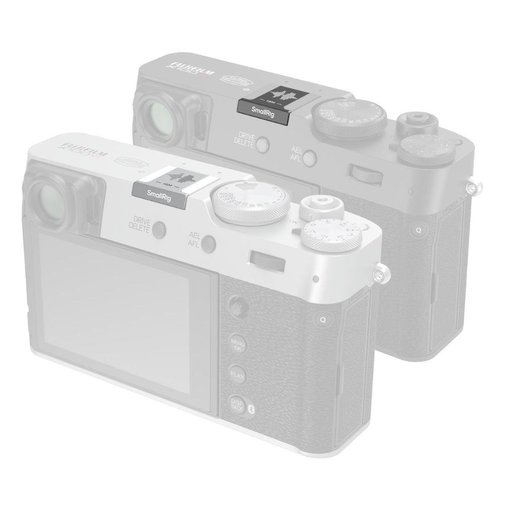 SmallRig Hot Shoe Cover for Fujifilm Cameras with Soft Silicone Pad and Aluminum Alloy Build for a Flattering Visual Finish (Silver, Black) | 4697B 4698B