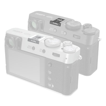 SmallRig Hot Shoe Cover for Fujifilm Cameras with Soft Silicone Pad and Aluminum Alloy Build for a Flattering Visual Finish (Silver, Black) | 4697B 4698B