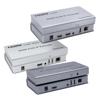 ArgoX 4K HDMI KVM IP Extender Transmitter Receiver with 120m / 200m Range, IR Remote Control, Supports HDMI1.4/HDCP1.4, RJ45 Ethernet, CAT5e/6 Cable, USB Mouse and Keyboard Extension | HDES120-KVM HDES02-KVM HDES200-KVM