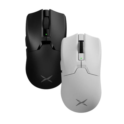 [CLEARANCE] Delux M800 Ultra USB Wired / Bluetooth and 2.4GHz Wireless Optical Gaming Mouse with 26000 DPI Resolution PAW 3395 Sensor, Up to 7 Programmable Buttons, and 120 Hour Battery for PC and Laptop Computers - White