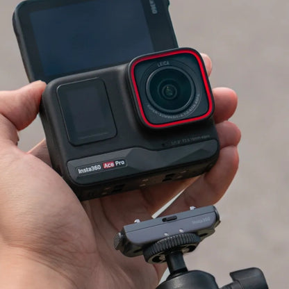 Insta360 Magnetic Quick Release Mount for Action Camera with 1/4" Threaded Hole and Fold-Out 2-Prong Mount CINSAAVH