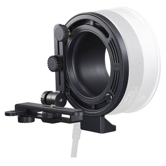 Godox FLB-90 Quick Rotating Bracket Kit for R1200 Ring Flash with Umbrella Bracket and (Optional) FLB-02 L-Shape Foldable Holder for Camera - Photography and Studio Lighting Equipment