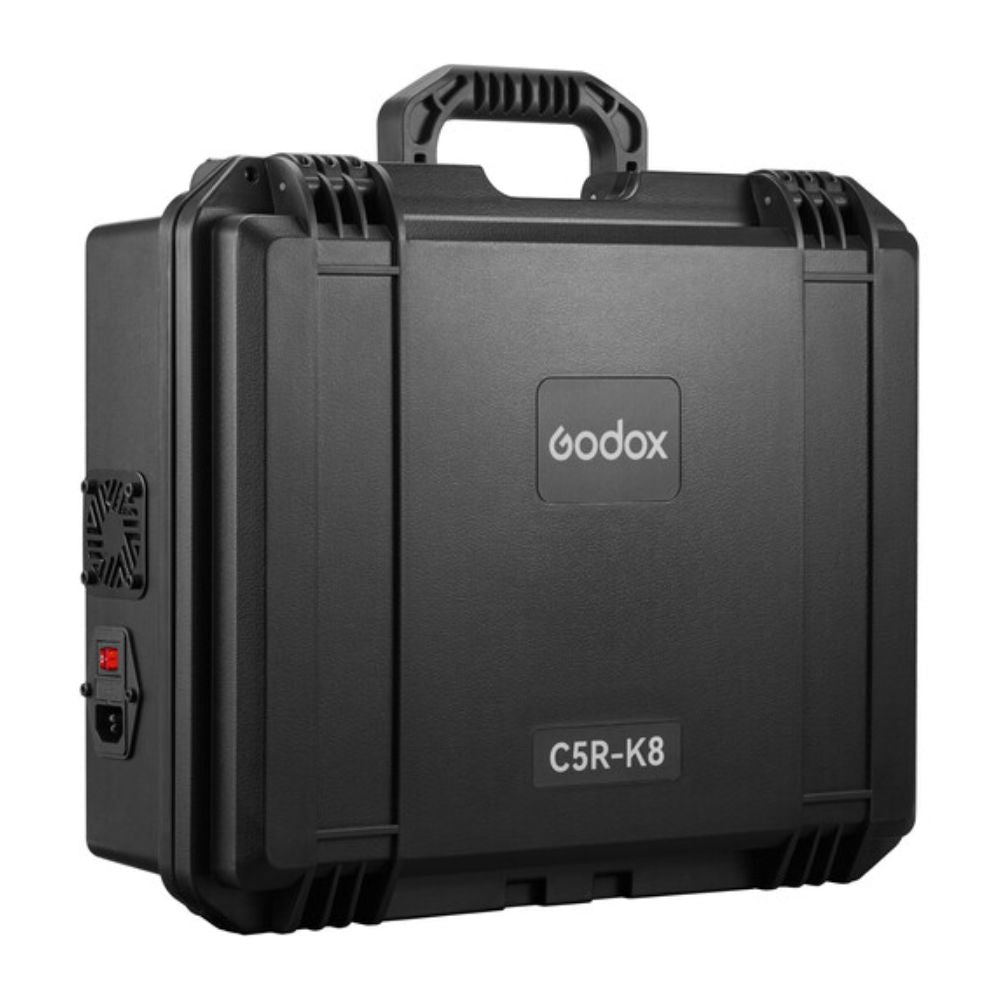 Godox C5R KNOWLED 8-Light RGBWW LED Magnetic Creative Panel Light and Charging Case 2500K-8500K CRI 96 / TLCI 97 with Collapsible Diffusers, Bluetooth Control via Godox Light App, and Built-In 3000mAh Battery for Studio Lighting