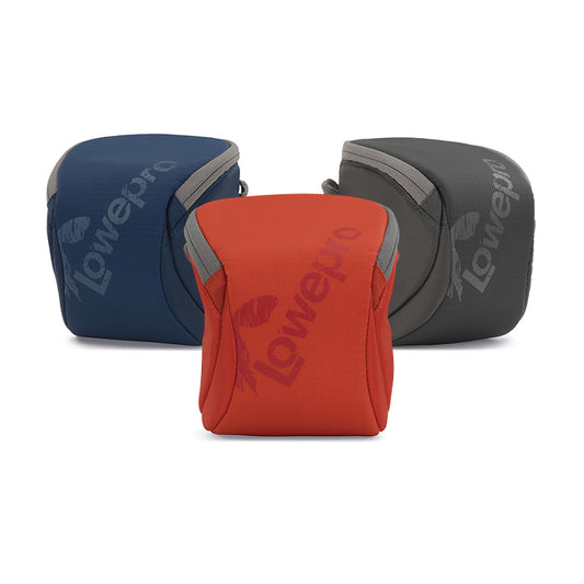 Lowepro DashPoint 30 Camera Sling Pouch Belt Bag with Velcro Fasteners and Shoulder Strap, EVA Padding and Memory Card Pocket for Mirrorless and Action Cameras (Galaxy Blue, Pepper Red, Slate Gray)
