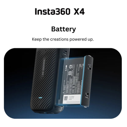 Insta360 X4 Battery 2290mAh with 135 Minutes of Continuous 5.7K30fps Video Recording for Action Camera CINSBBMA